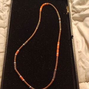 Silpada Brown and Orange Beaded Necklace